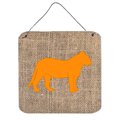 Micasa Tiger Burlap And Orange Aluminium Metal Wall Or Door Hanging Prints MI752010